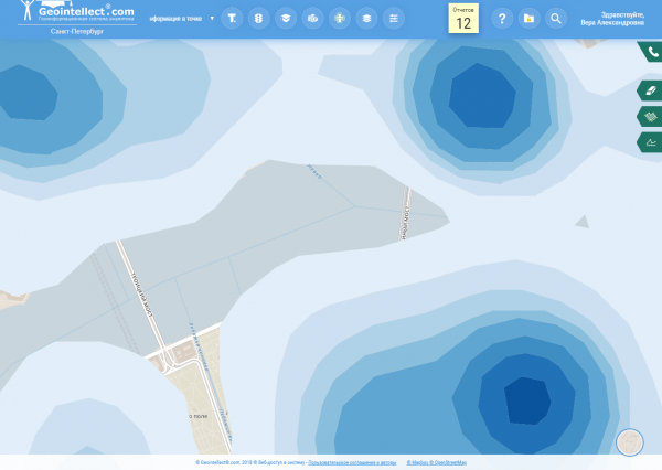 Модель притяжения определенной группы населения по генераторам трафика