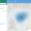 Геомодель притяжения населения по генераторам трафика, баллов (Бишкек)